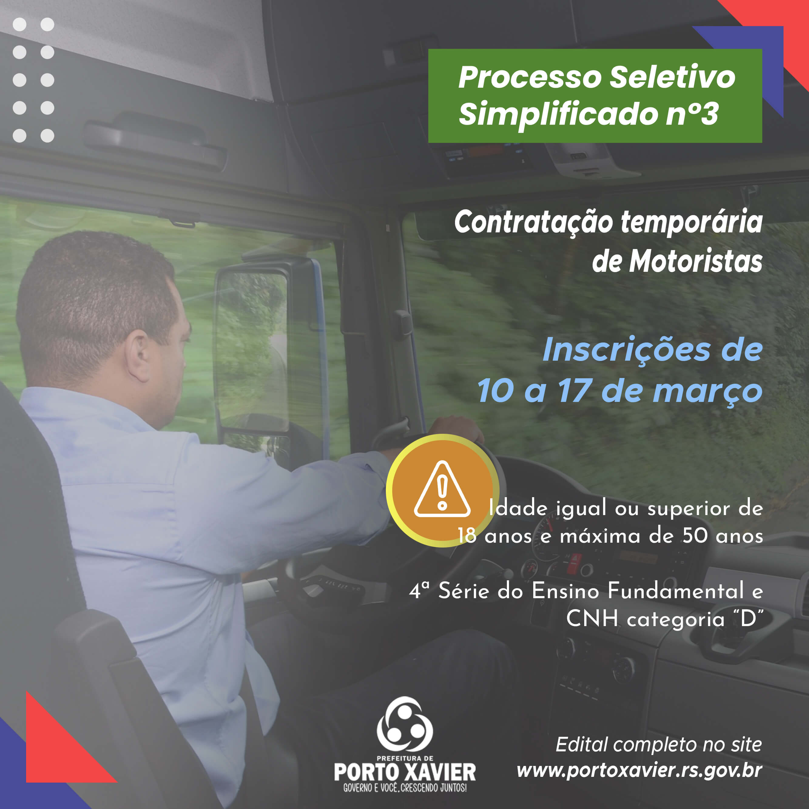 CONTRATAÇÃO DE MOTORISTAS